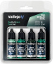 Vallejo: 77.265 - True Metallic Metal - Beetle Green Paint Set (4)